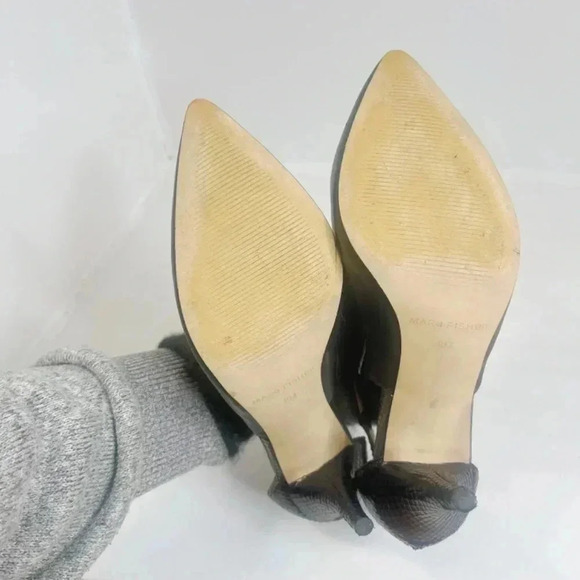 Marc Fisher MFKalayne Black Leather Pointed Toe Heel Size 8 - Picture 9 of 11